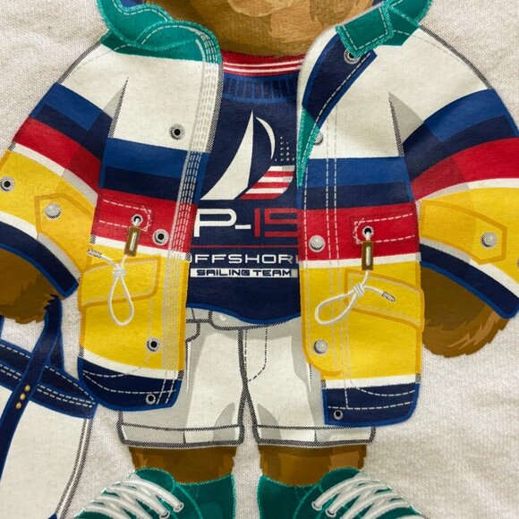 Polo by Ralph Lauren Cream Sweatshirt with Bear Graphic - Picture 3 of 8